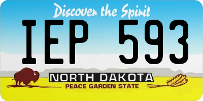 ND license plate IEP593