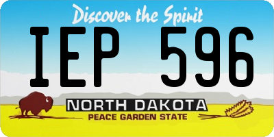 ND license plate IEP596