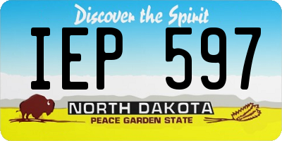 ND license plate IEP597