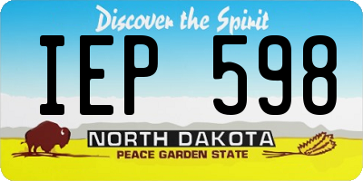 ND license plate IEP598