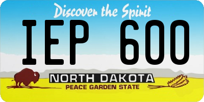 ND license plate IEP600