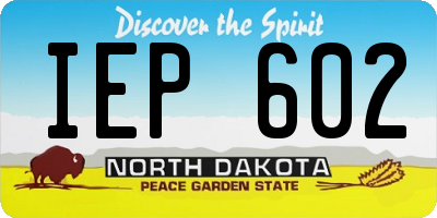 ND license plate IEP602