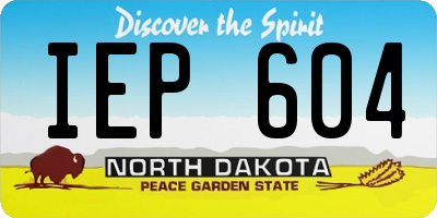ND license plate IEP604