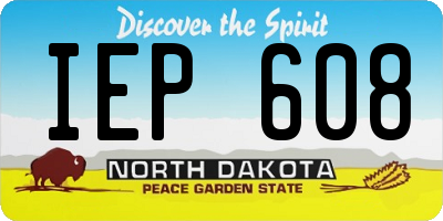 ND license plate IEP608