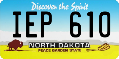 ND license plate IEP610