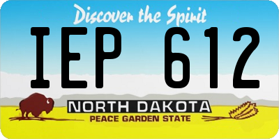 ND license plate IEP612