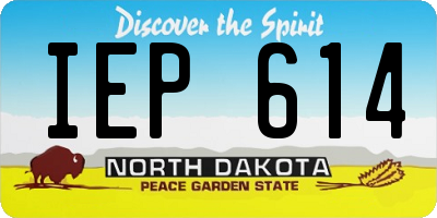 ND license plate IEP614