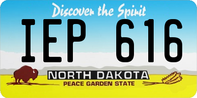 ND license plate IEP616