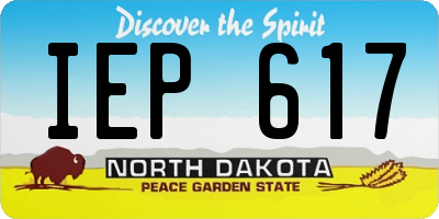 ND license plate IEP617