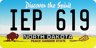 ND license plate IEP619