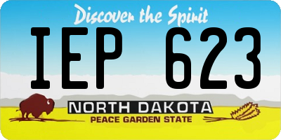 ND license plate IEP623