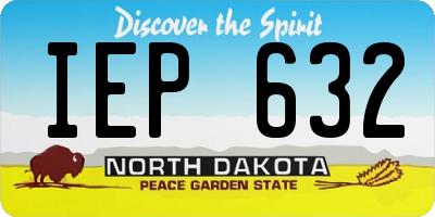 ND license plate IEP632