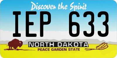 ND license plate IEP633