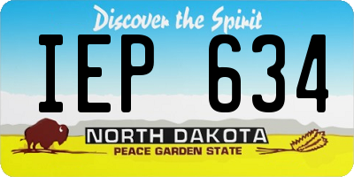 ND license plate IEP634