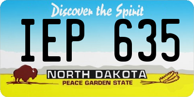 ND license plate IEP635