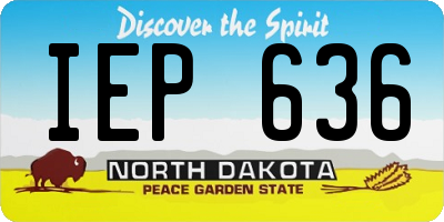 ND license plate IEP636