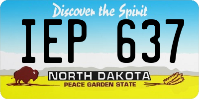 ND license plate IEP637