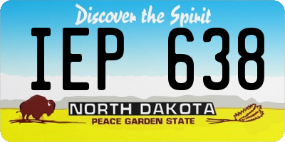 ND license plate IEP638