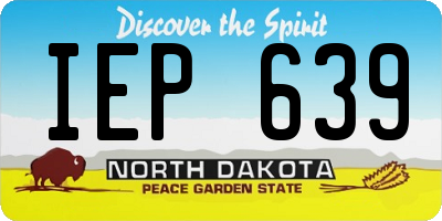 ND license plate IEP639