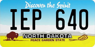 ND license plate IEP640