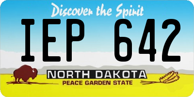 ND license plate IEP642