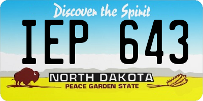 ND license plate IEP643