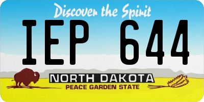 ND license plate IEP644