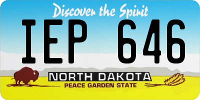 ND license plate IEP646