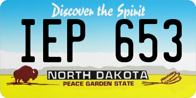 ND license plate IEP653