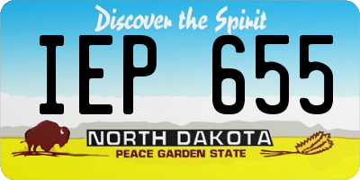 ND license plate IEP655