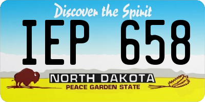 ND license plate IEP658