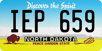 ND license plate IEP659