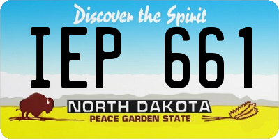 ND license plate IEP661