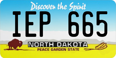 ND license plate IEP665
