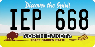 ND license plate IEP668