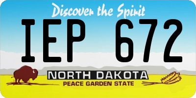 ND license plate IEP672