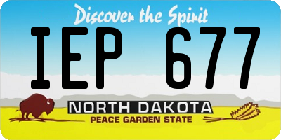 ND license plate IEP677