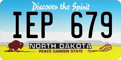 ND license plate IEP679