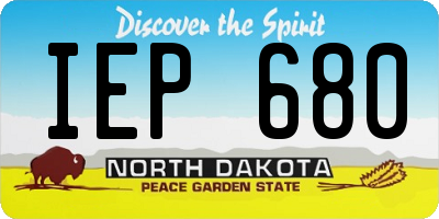 ND license plate IEP680