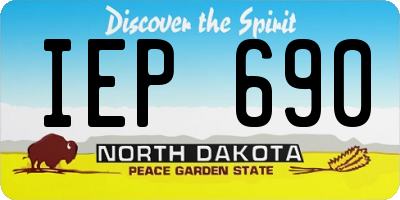 ND license plate IEP690