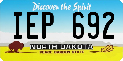 ND license plate IEP692