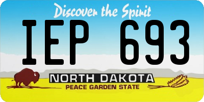 ND license plate IEP693