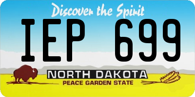 ND license plate IEP699