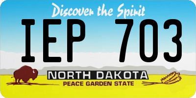 ND license plate IEP703