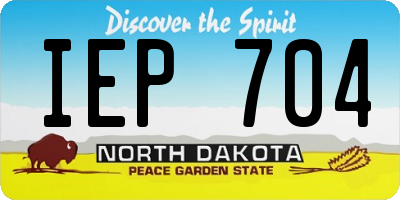 ND license plate IEP704