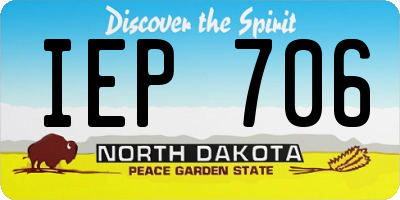 ND license plate IEP706