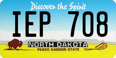 ND license plate IEP708