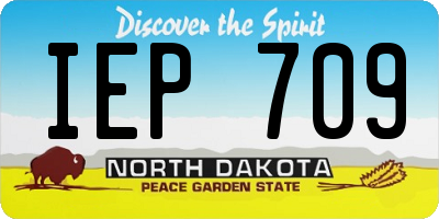 ND license plate IEP709