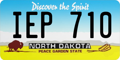 ND license plate IEP710