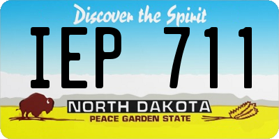 ND license plate IEP711